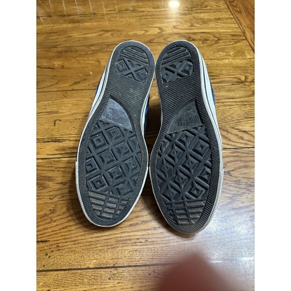 CONVERSE CANVAS MID CHUCK TAYLORS "ALL STAR" HI STREET BLACK ROYAL BLUE 10 men - Picture 6 of 7